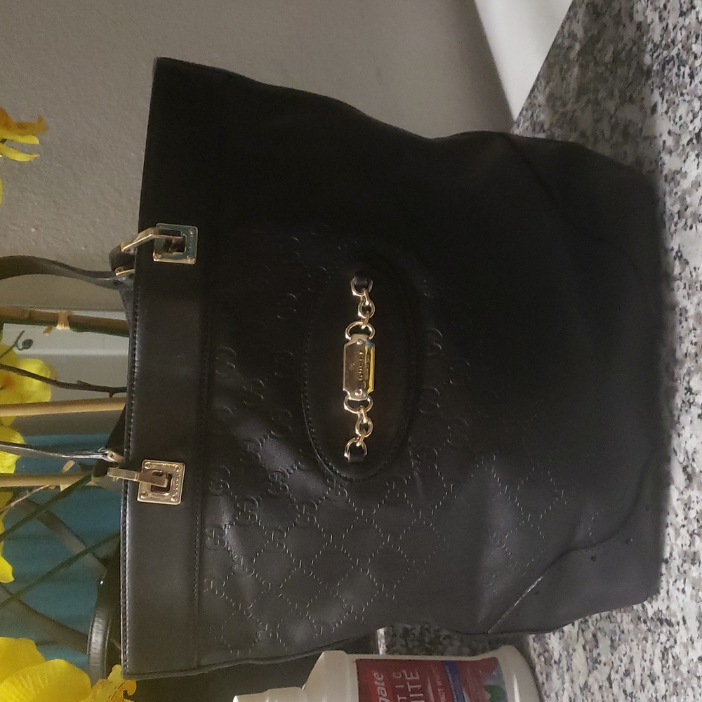 Black guccisima punch Tote